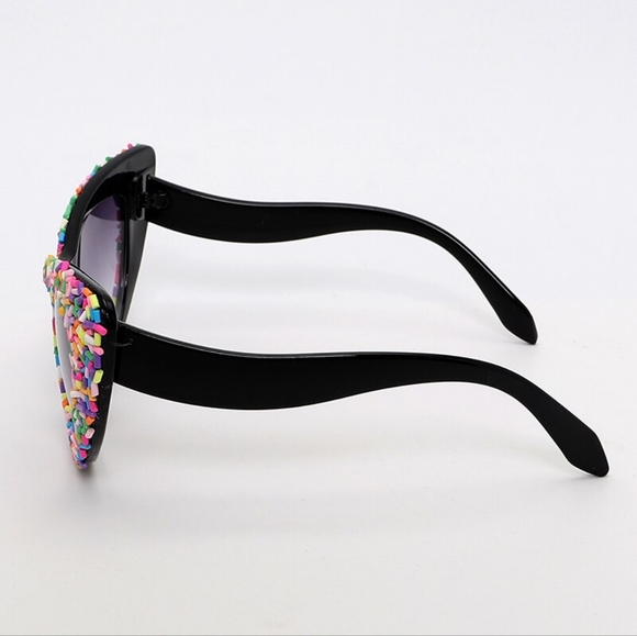NEW Women's Sprinkle Cat Eye Fashion Sunglasses - Picture 9 of 11